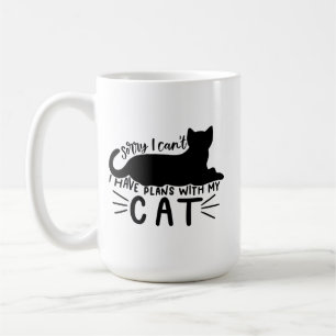 Ich habe Pläne mit meiner Katze Kaffeetasse