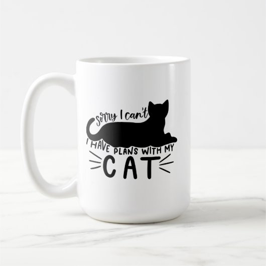 Ich habe Pläne mit meiner Katze Kaffeetasse (Links)