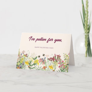 Ich habe Pollen für dich Valentinstag-Karte Dankeskarte