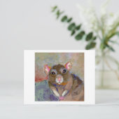 Ich habe Probleme - lustige, sensible Tierratte Ma Postkarte (Stehend Vorderseite)