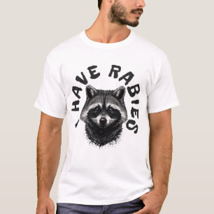 ICH HABE RABIES Funny Raccoon T - Shirt