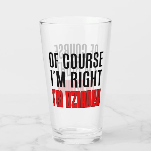 Ich habe recht, ich bin Dziadek Glas (Rückseite)