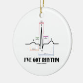 Ich habe Rhythm Got (EKG/EKG Heartbeat) Keramikornament (Links)