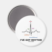 Ich habe Rhythm Got (EKG - EKG Herzschlag) Magnet (Vorderseite/Rückseite)