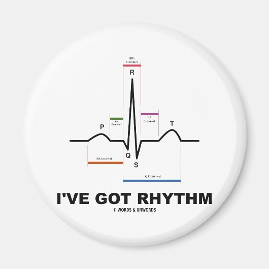 Ich habe Rhythm Got (EKG - EKG Herzschlag) Magnet (Vorne)