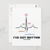 Ich habe Rhythm Got (EKG - EKG Herzschlag) Postkarte (Vorne/Hinten)