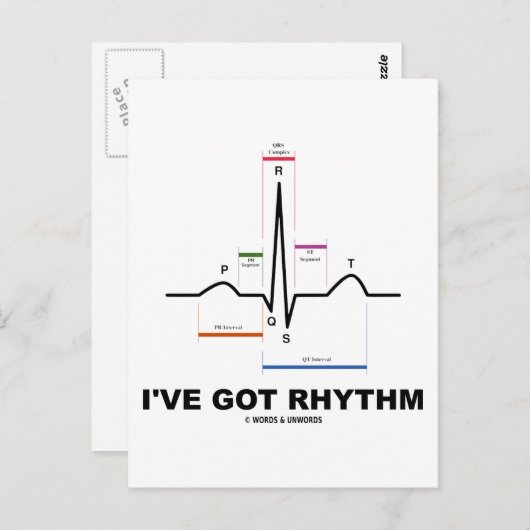 Ich habe Rhythm Got (EKG - EKG Herzschlag) Postkarte (Vorne/Hinten)