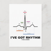 Ich habe Rhythm Got (EKG - EKG Herzschlag) Postkarte (Vorderseite)