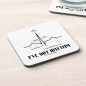 Ich habe Rhythmus (EKG/ECG Herzschlag) Untersetzer (Linke Seite)