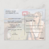 Ich habe Rose Gold Foto verschieben Ankündigung Postkarte (Rückseite)