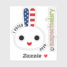 Ich habe Rot-Weiß-Blau-Sonne + SuspectCelery™ Aufkleber