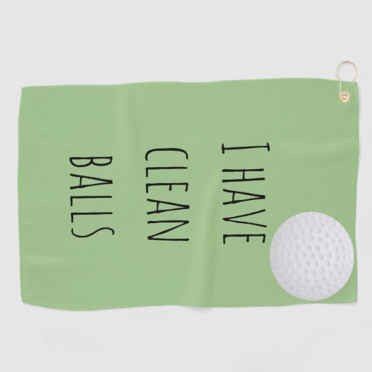 Ich habe saubere Balls zu Guss Spaß Golfhandtuch (Horizontal)