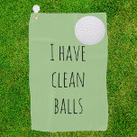 Ich habe saubere Balls zu Guss Spaß Golfhandtuch<br><div class="desc">This design was created though digital art. It may be personalized in the area provide or customizing by choosing the click to customize further option and changing the name, initials or words. You may also change the text color and style or delete the text for an image only design. Kontakt...</div>