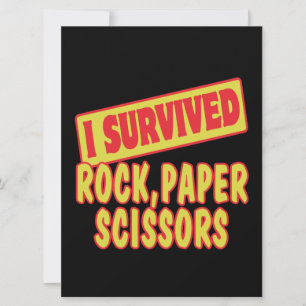 ICH HABE SCHERE STEIN PAPIER ÜBERLEBT