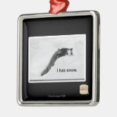 Ich habe Schnee. Ornament Aus Metall (Links)