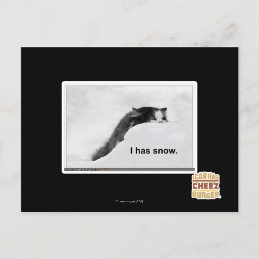 Ich habe Schnee. Postkarte (Vorderseite)