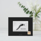 Ich habe Schnee. Postkarte (Stehend Vorderseite)