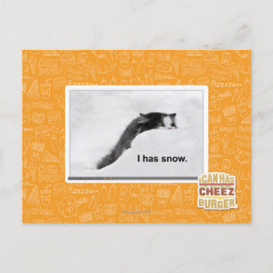 Ich habe Schnee. Postkarte