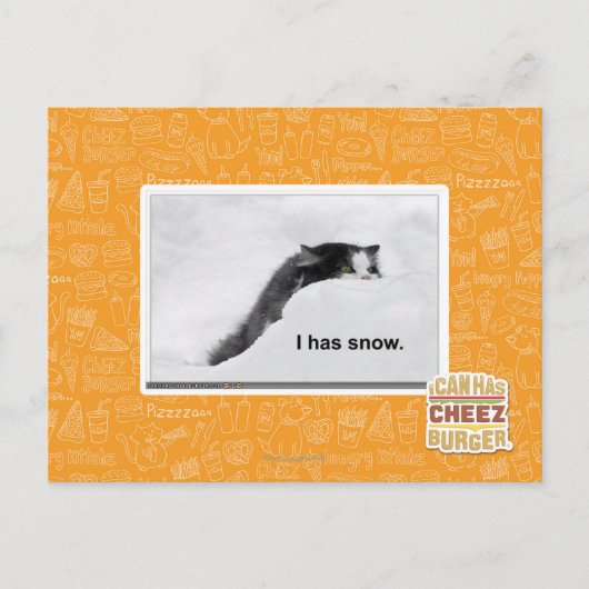 Ich habe Schnee. Postkarte (Vorderseite)