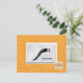 Ich habe Schnee. Postkarte (Stehend Vorderseite)