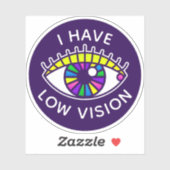 Ich habe Sehstörungen Blindes Augapfel Aufkleber (Blatt)