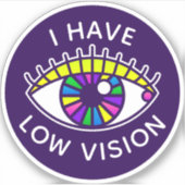 Ich habe Sehstörungen Blindes Augapfel Aufkleber (Vorderseite)