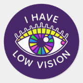 Ich habe Sehstörungen Blindes Augapfel Runder Aufkleber (Vorderseite)
