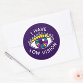 Ich habe Sehstörungen Blindes Augapfel Runder Aufkleber (Umschlag)