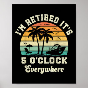 Ich habe seine 5 Ouhr überall, Funny Retiremen Poster