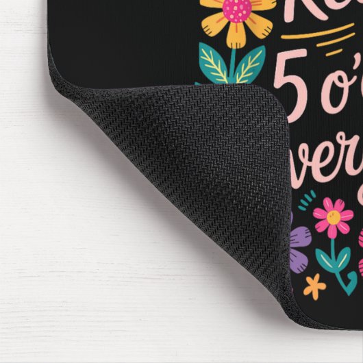 Ich habe seine 5 Ouhr überall geerbt, Boho Floral Mousepad (Ecke)