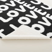 Ich habe Sie auf schwarzem Hintergrund Liebe Sherpadecke (3/4)