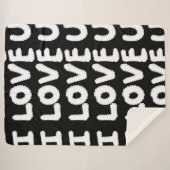 Ich habe Sie auf schwarzem Hintergrund Liebe Sherpadecke (Vorderseite (Horizontal))