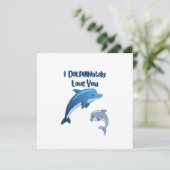 ICH HABE SIE DOLPHIN Liebe: Karte (Stehend Vorderseite)