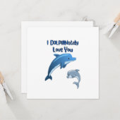 ICH HABE SIE DOLPHIN Liebe: Karte (Vorderseite/Rückseite Beispiel)