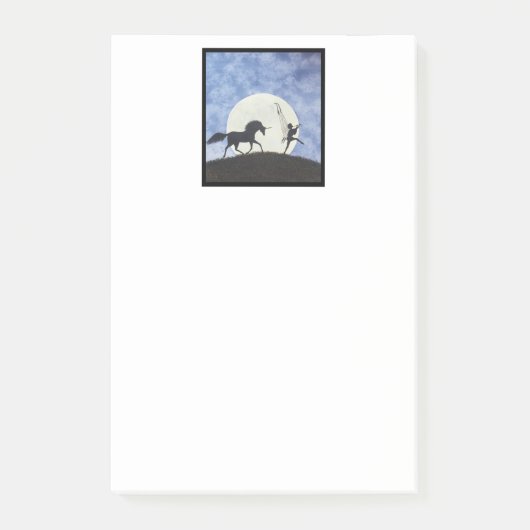 "Ich habe sie eine Nacht gesehen!" Post-it Klebezettel (Vorderseite)