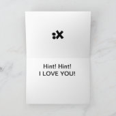 Ich habe Sie in Morse Code mit Lipstick-Druckkarte Karte (Innenseite)