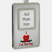 Ich habe Silber für Herzkutschen mit individuellem Rahmen-Ornament Silber (Rechts)