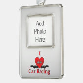 Ich habe Silber für Herzkutschen mit individuellem Rahmen-Ornament Silber (Links)