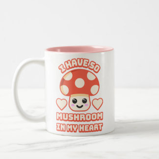 Ich habe so einen Pilz im Herzen! Niedlicher Pilz Zweifarbige Tasse