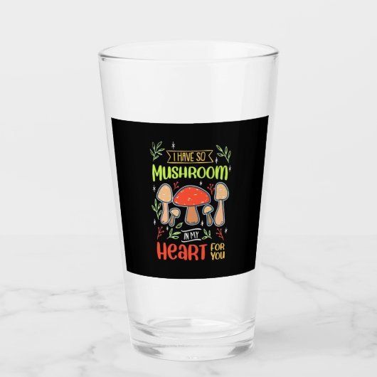 Ich habe so Pilz im Herzen Glas (Vorderseite)