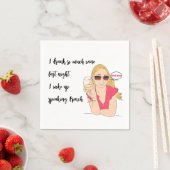 "Ich habe so viel Wein getrunken - Funny Cocktail  Serviette (Beispiel)