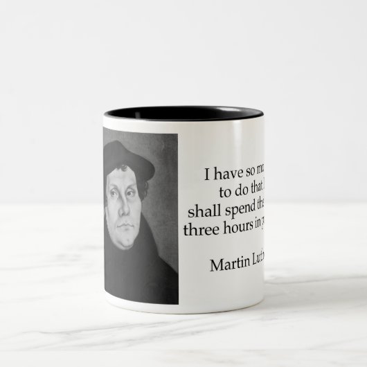 Ich habe soviel, Martin Luther zu tun Zweifarbige Tasse (Mittel)
