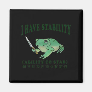Ich habe Stabilität in der Lage, den Funny Frog Ja Magnet