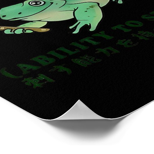 Ich habe Stabilität in der Lage, den Funny Frog Ja Poster (Ecke)