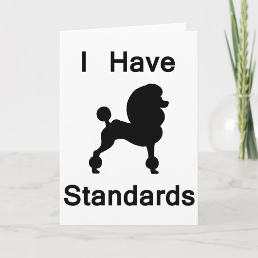 Ich habe Standards (Poodle) Karte (Vorderseite)