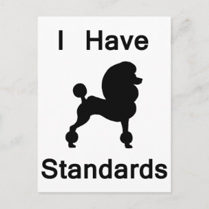 Ich habe Standards (Poodle) Postkarte