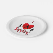 Ich habe Stich Tanz Pappteller (Schrägansicht)