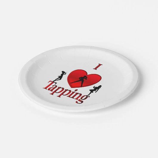 Ich habe Stich Tanz Pappteller (Schrägansicht)