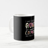 Ich habe Tante und Katze Mama Cat Lover Kaffeetasse (Vorderseite Links)