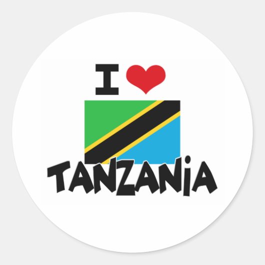 ICH HABE TANZANIA RUNDER AUFKLEBER (Vorderseite)